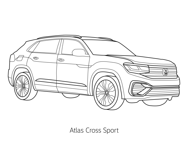Раскраска Volkswagen Tiguan 2021