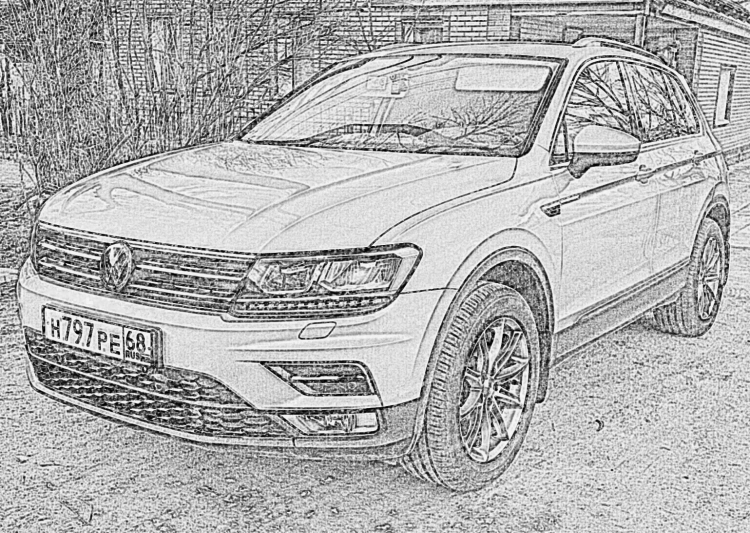 Раскраска Volkswagen Tiguan 2021