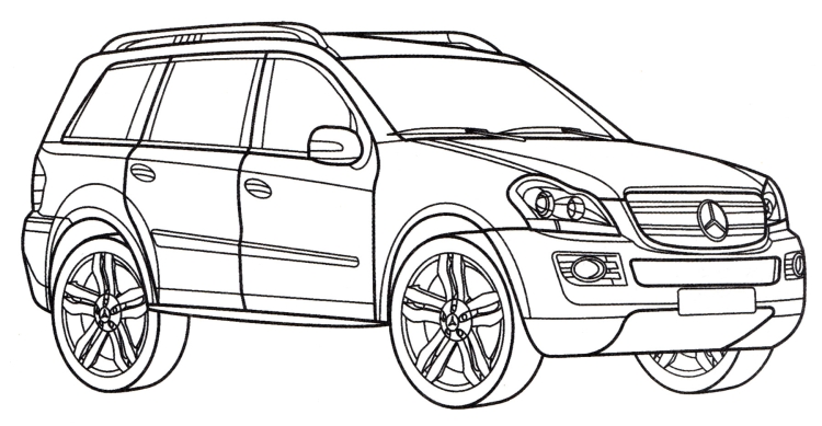 Мерседес gl500 раскраска