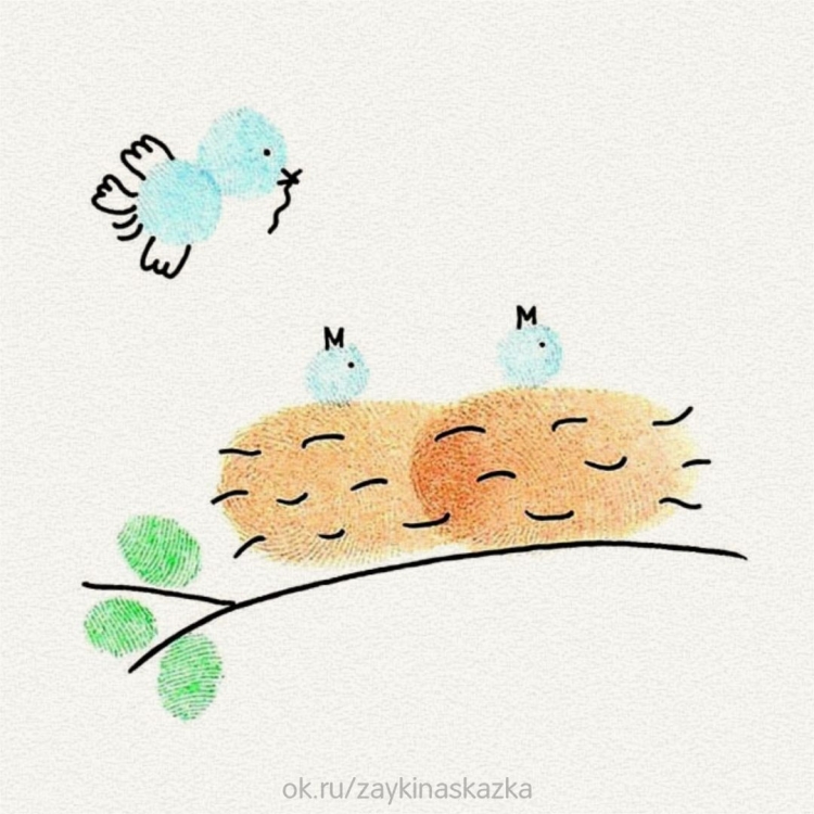 Рисование пальчиком Лисичка