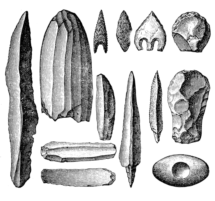 Первые каменные орудия