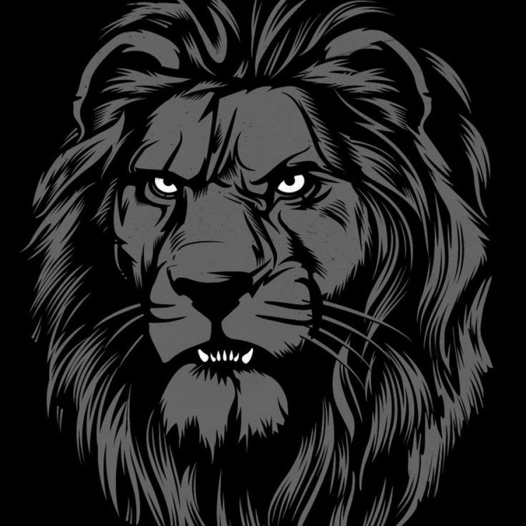 Графический рисунок лев