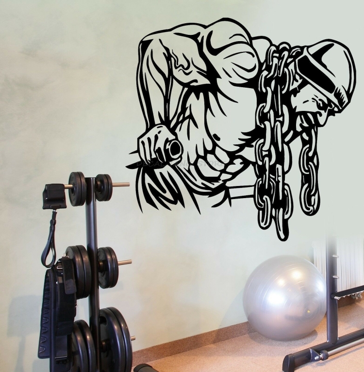 Рисунок на стене в спортклубе «Мотивация»