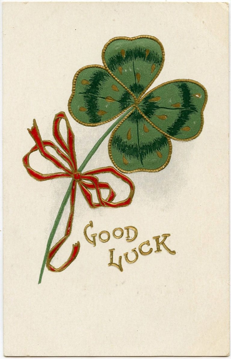 Клевер четырехлистный good luck