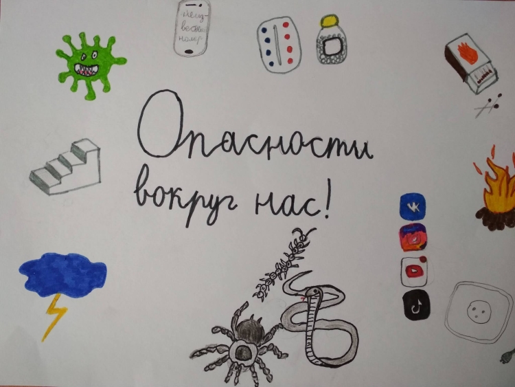 Рисунок на тему опасность вокруг нас