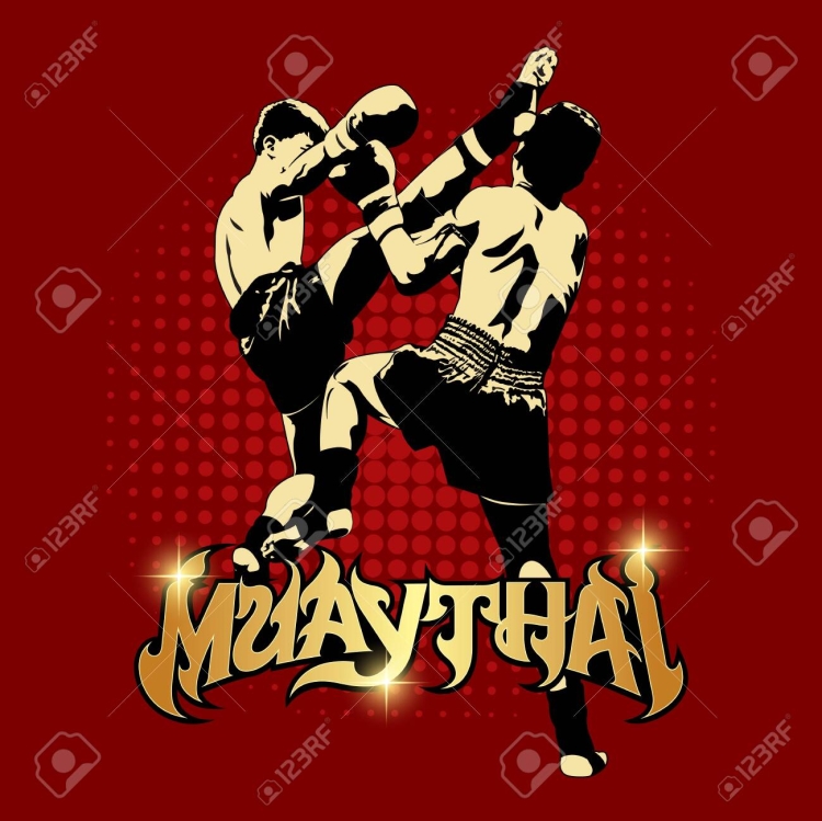 Муай Тай баннер вектор