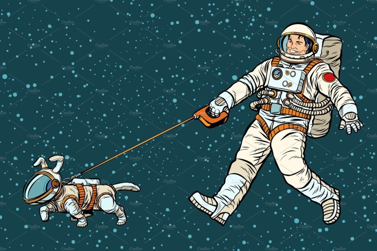 Собака космонавт арт