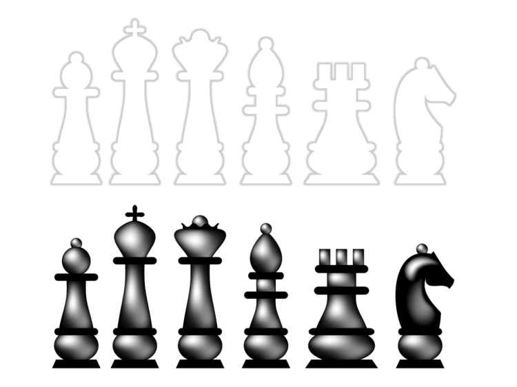 Фигуры шахматы раскраска
