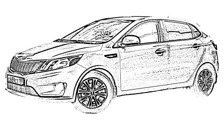 Раскраска Kia Sportage 2021