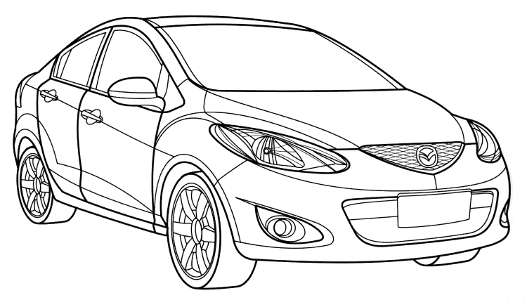 Honda CRV рисунок