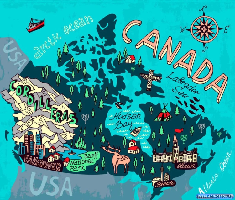 Travel to Canada рисунки