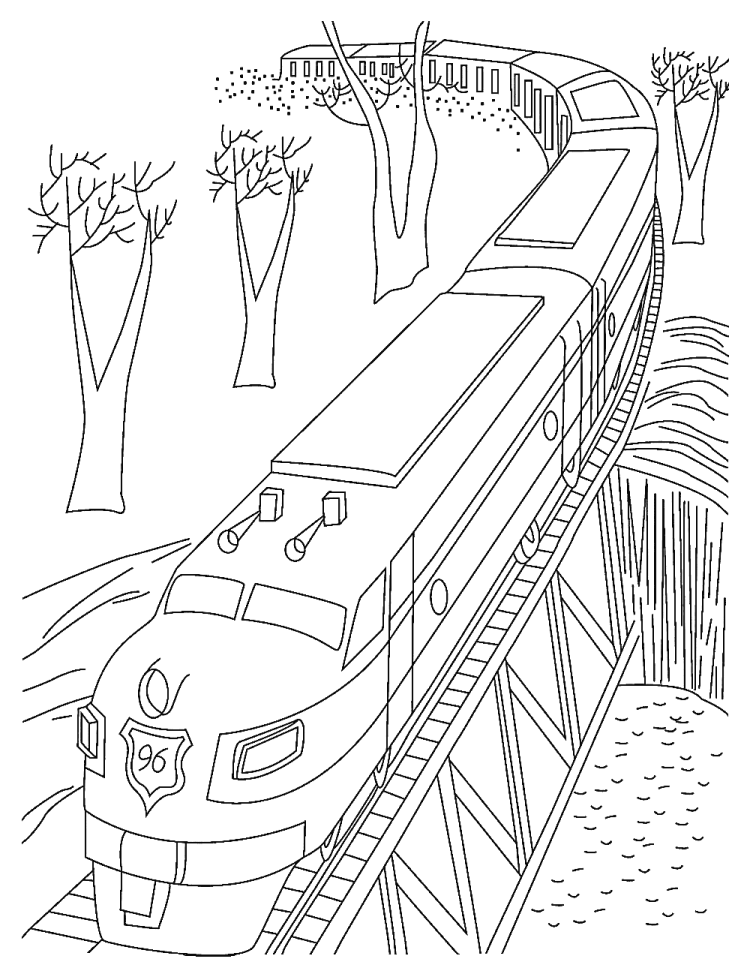 Поезд раскраска двухэтажный