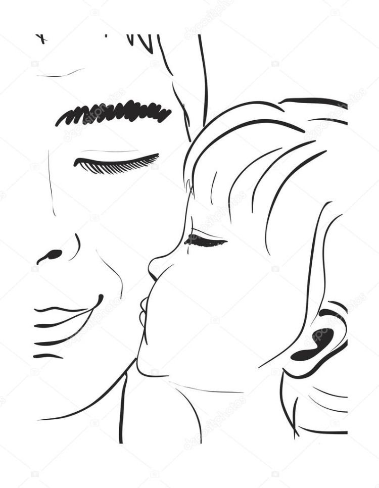 Отец и дочь рисунок карандашом