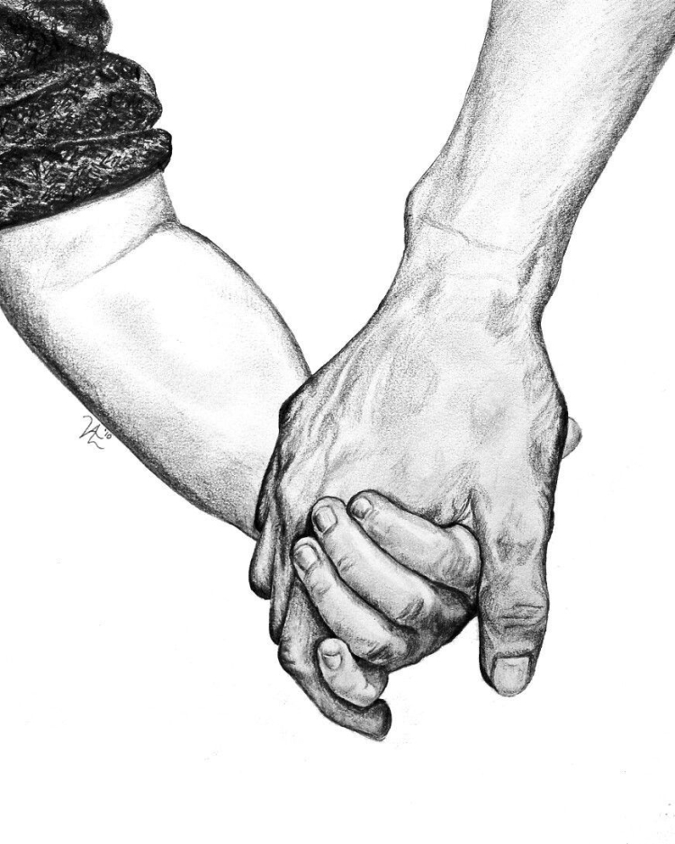 Держаться за руки рисунок