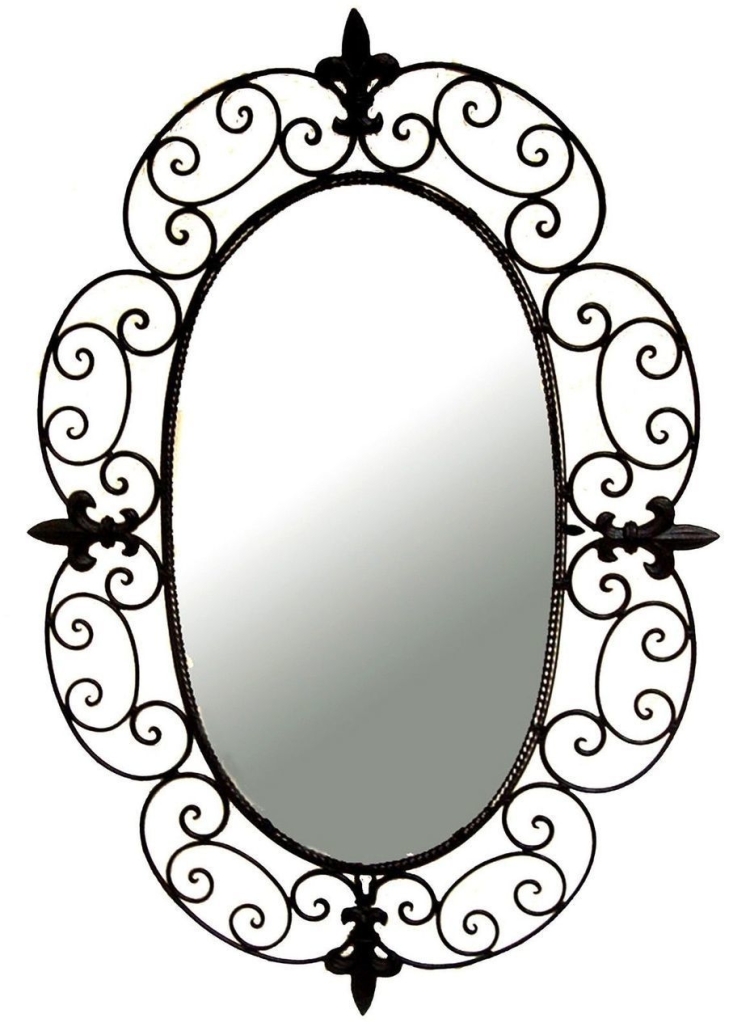 Эскиз круглого карманного зеркала без крышки