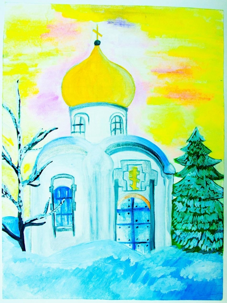 Свенский монастырь Брянск рисунок