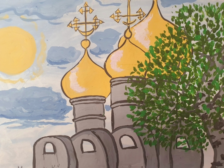 Рисунок храма Михаила Архангела Липецк