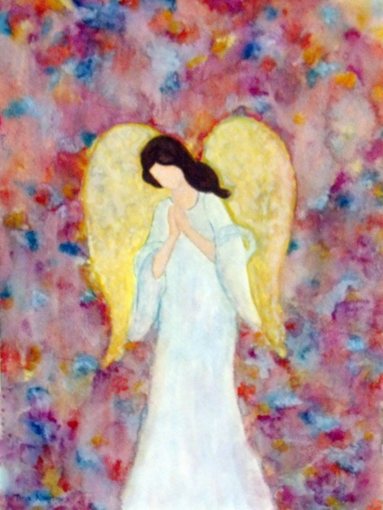 Ангел рисунок акварелью