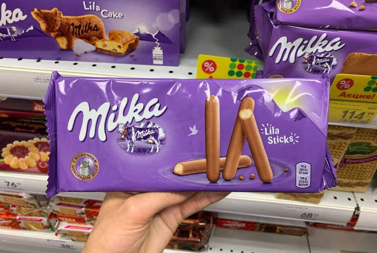 Печенье-палочки Milka Lila Stick