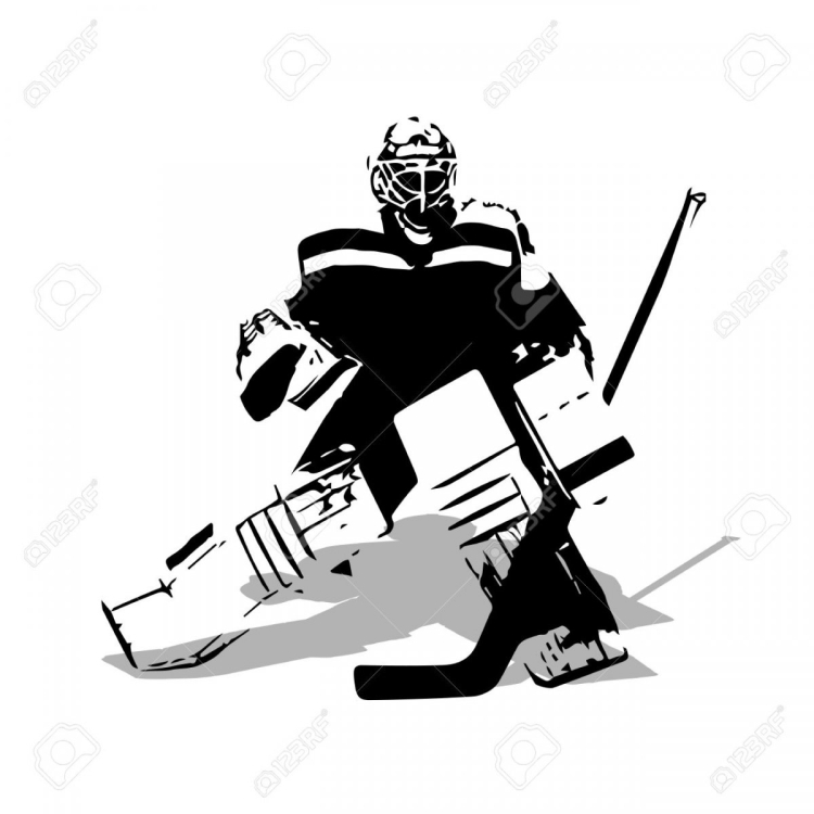 Хоккейный вратарь рисунок