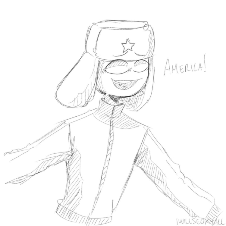 Раскраска Countryhumans РУСАМЕ