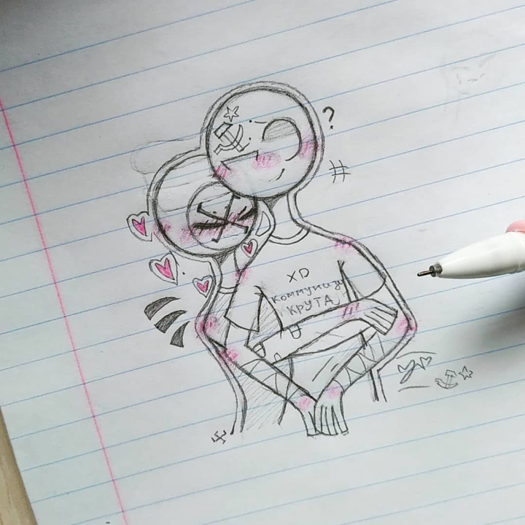 Countryhumans рисунки карандашом