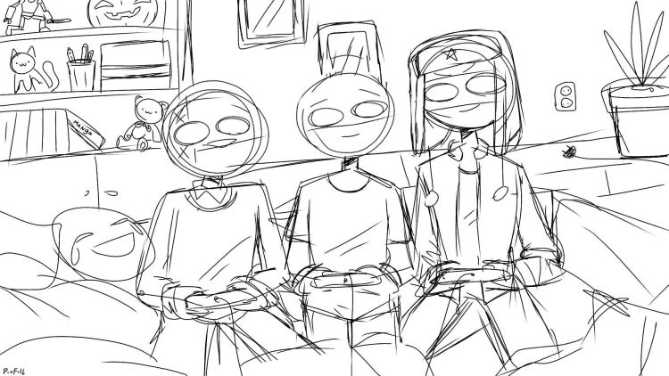 Раскраска Countryhumans