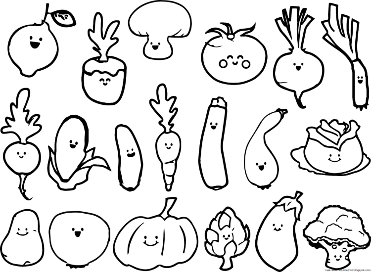 Рисунок на тему овощи и фрукты