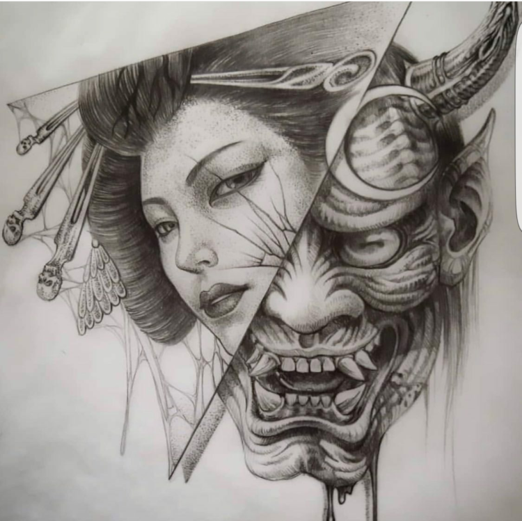 Значение татуировки маска Ханья