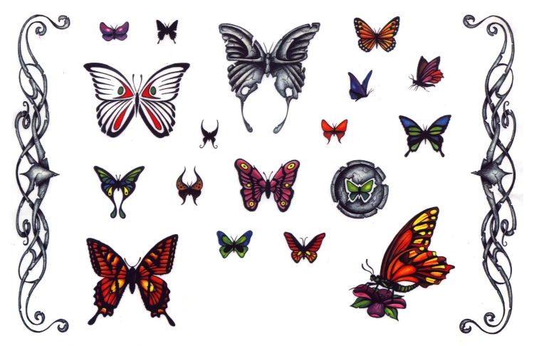 Картинки эскизы бабочки
