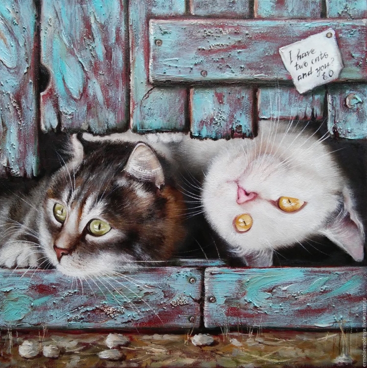 Три котенка рисунок
