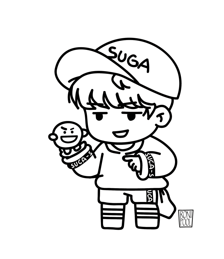 BTS bt21 раскраска
