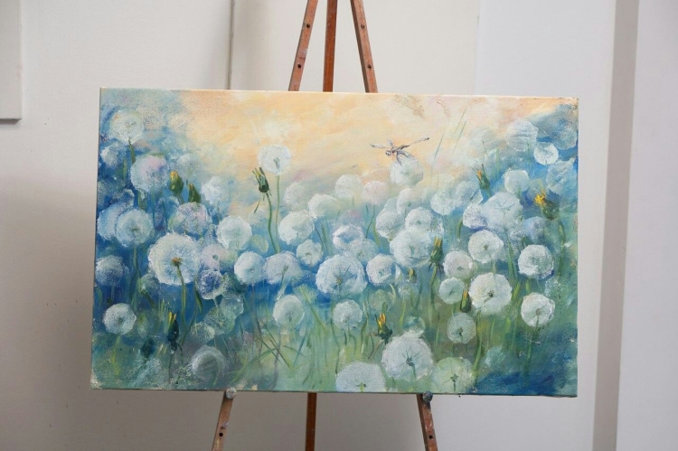 Цветы рисунок акрилом