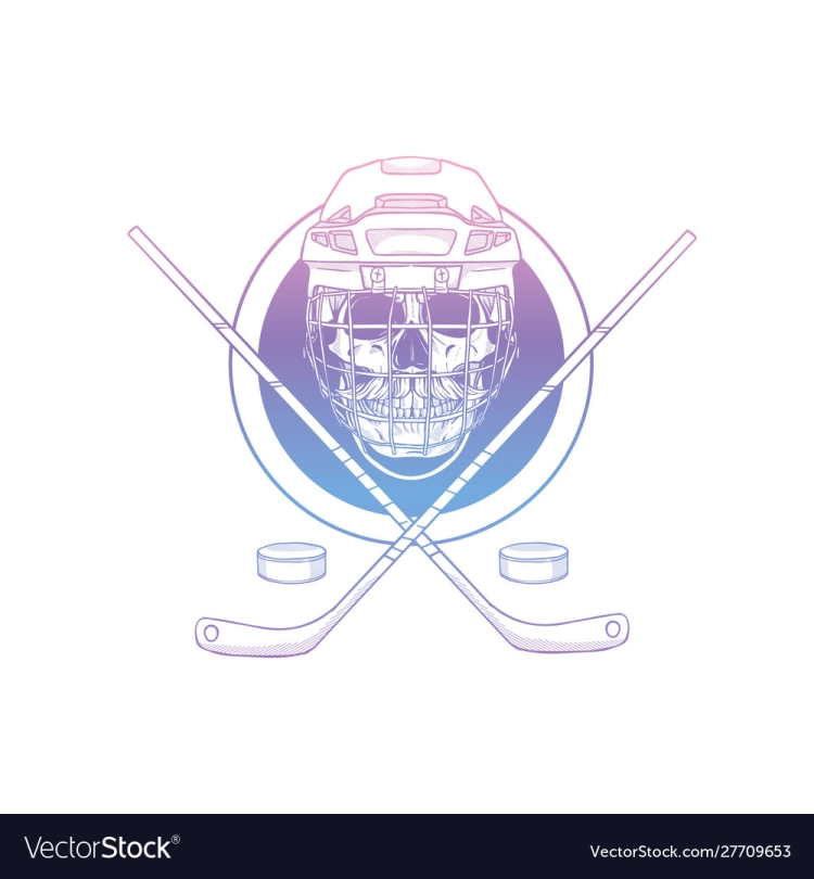 Хоккейный шлем рисунок