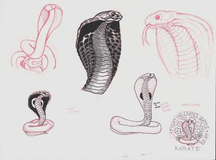 Рисунок змея кобра
