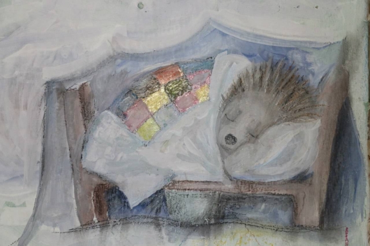 Рисунок ежик в спячке