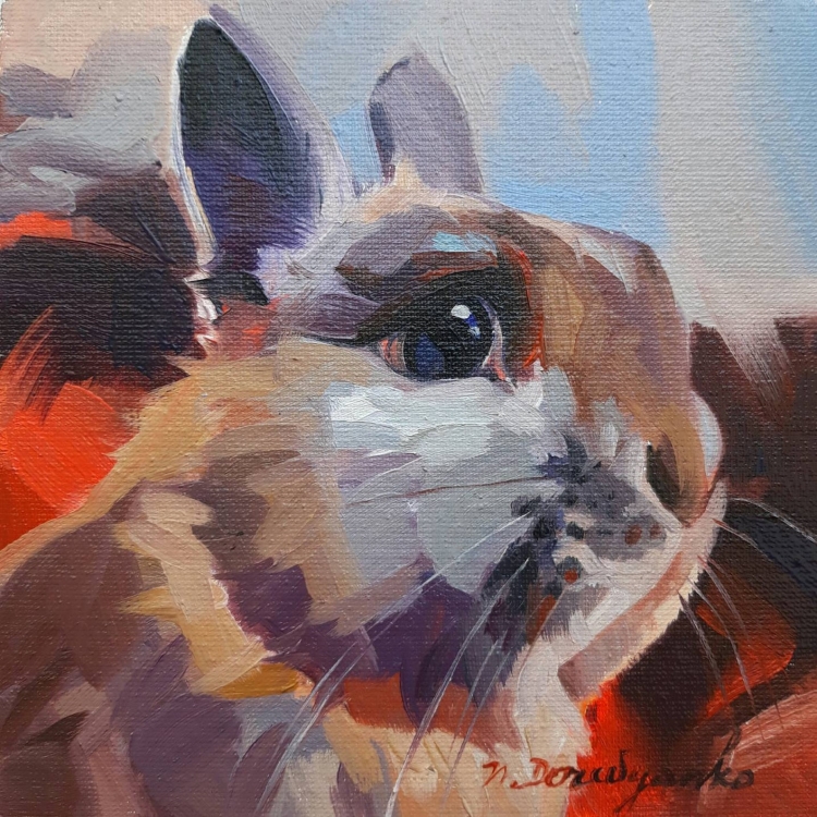 Кролики живопись