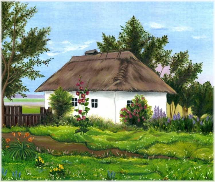 Казачья хата рисунок