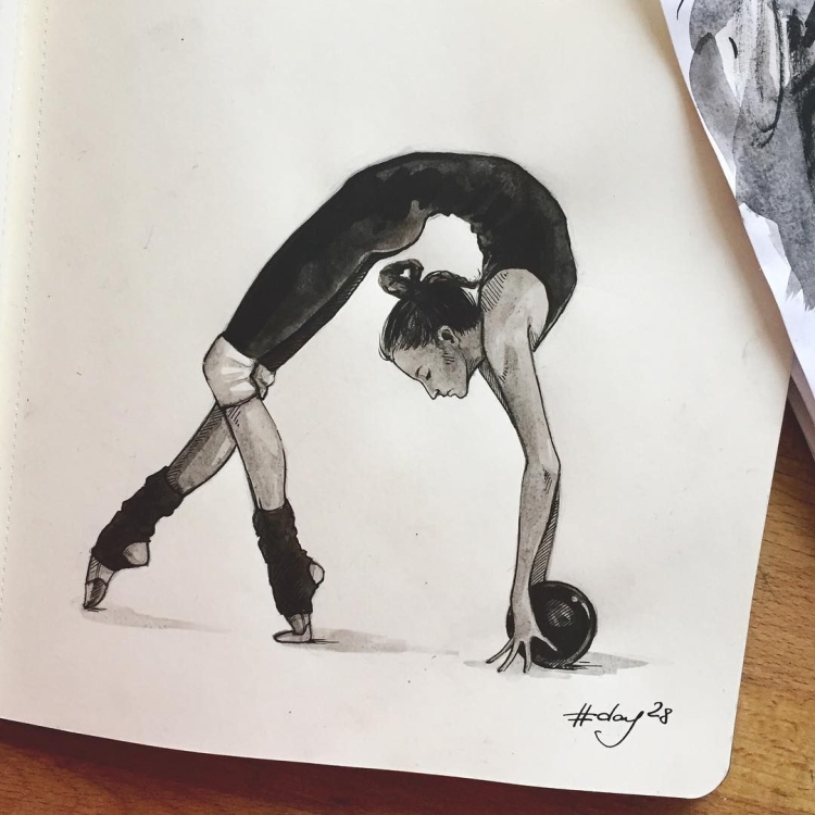 Рисунок художественная гимнастика