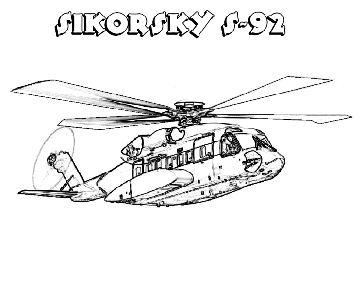 Раскраска вертолет ми 26