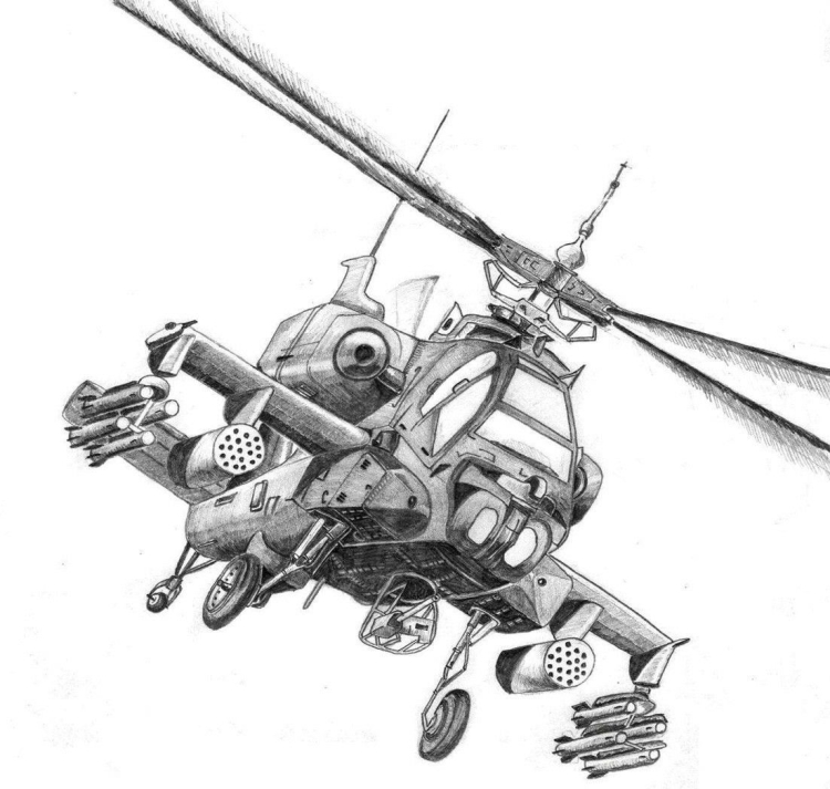Силуэт вертолета ми-8