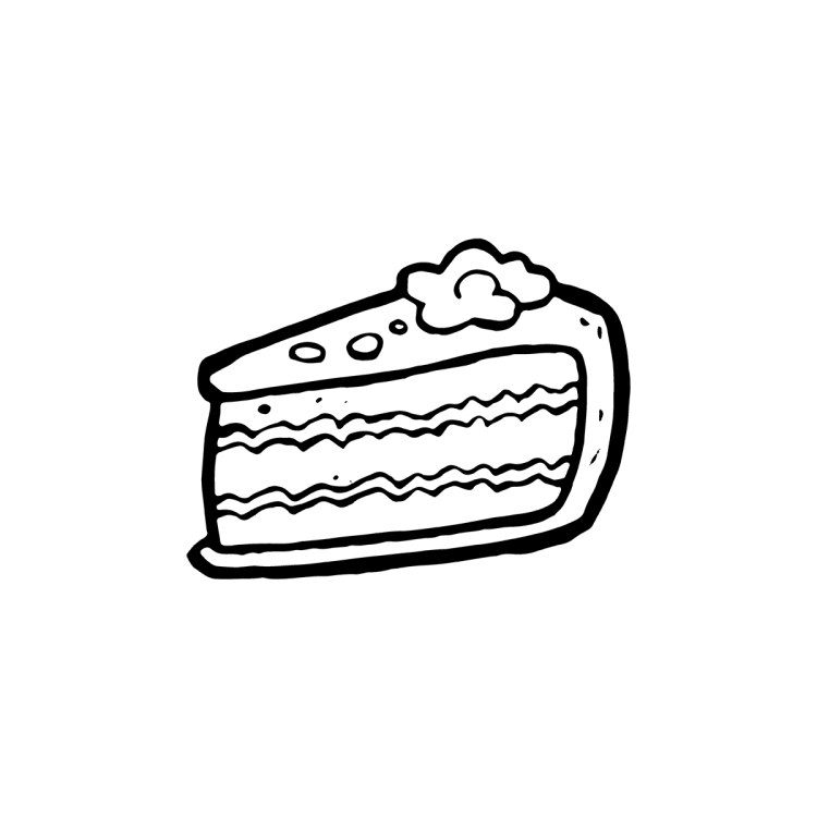 Раскраска картинка пирог