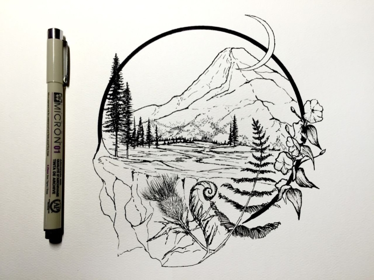 Рисование гелевой ручкой