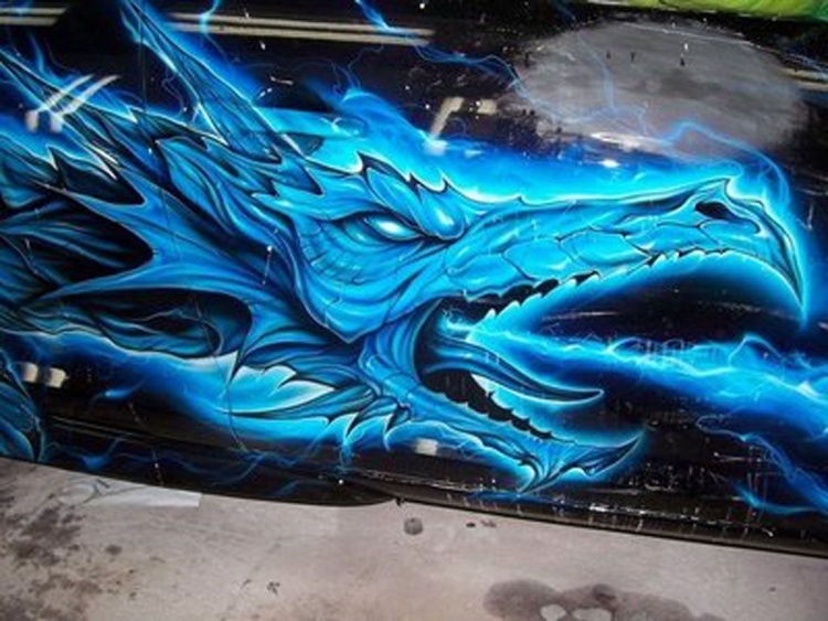 Граффити дракон