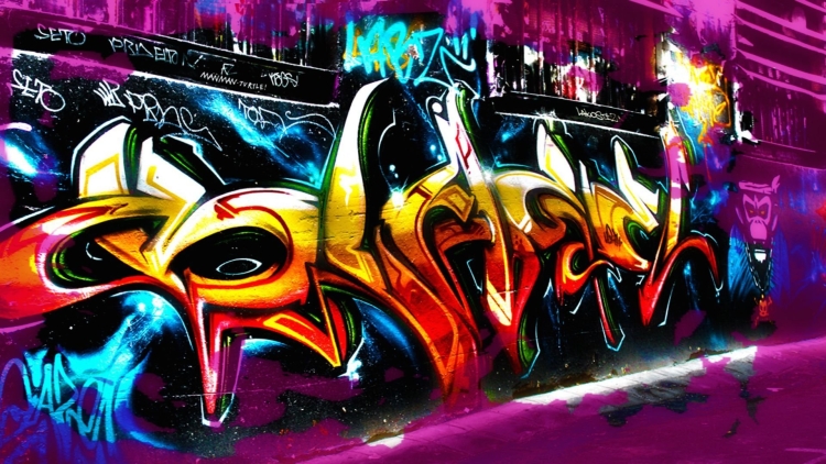 Неоновые граффити