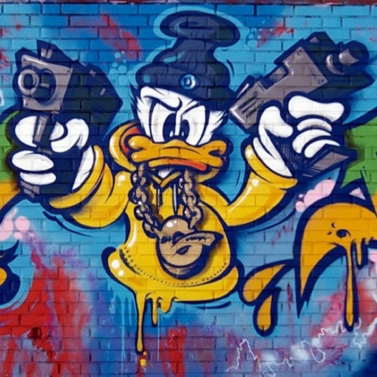 Утка граффити
