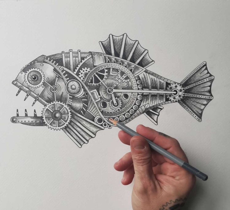 Стимпанк рисунки Графика