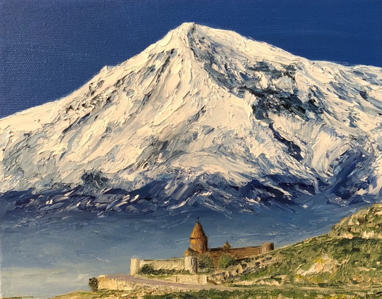 Гора Арарат хор Вирап живопись