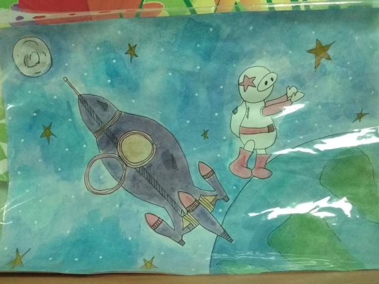Космическое путешествие рисунок