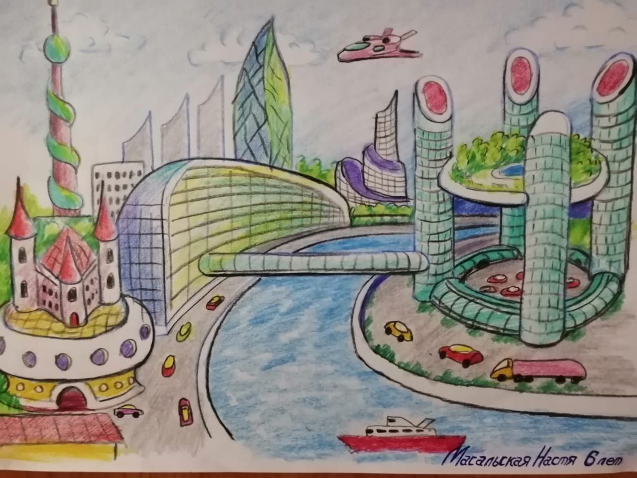 Рисунок на тему город будущего - 74 фото